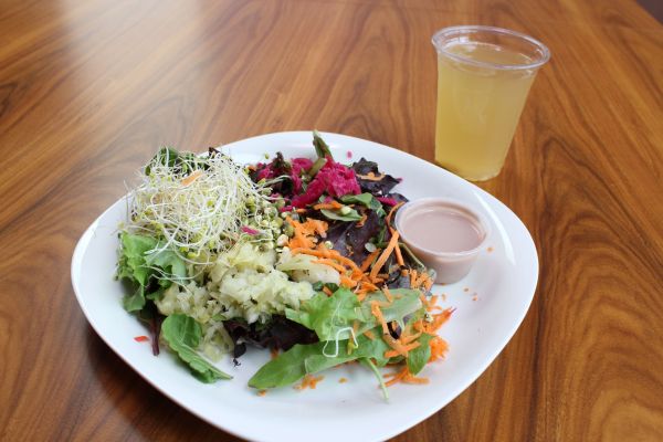 Leaf Cuisine Probiotic Salad and Kombucha