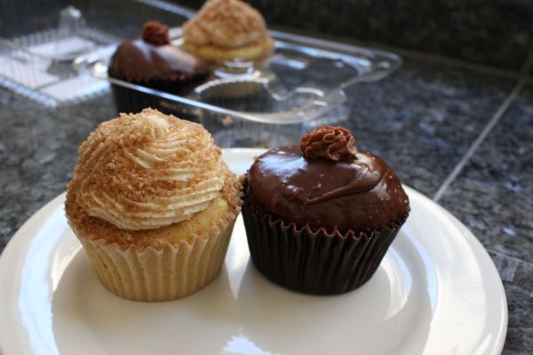 Amanda's Bakery Maple Cupcake and Chocolate Raspberry Cupcake