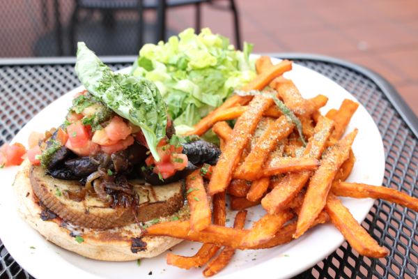 Native Foods Portobello Mushroom and Sausage Burger
