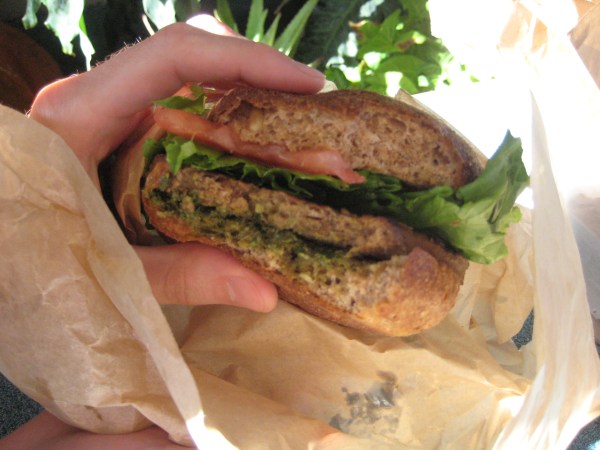 Evolution Fast Food Pesto Burger