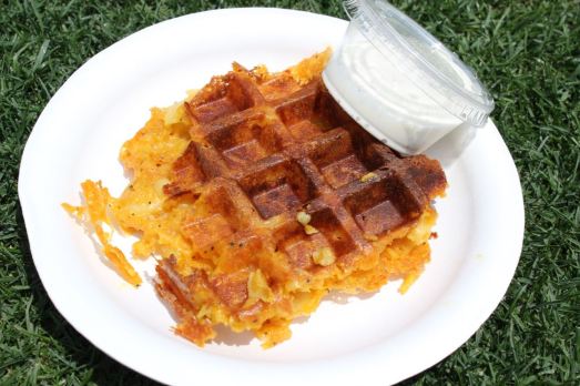 Clara's Cakes Mac and Cheese Waffle
